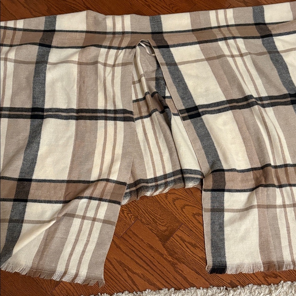 Plaid Wrap in Neutral Tones